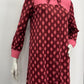 Muumimamma, viininpunainen odotusajan mekko, 70-luku, koko 34