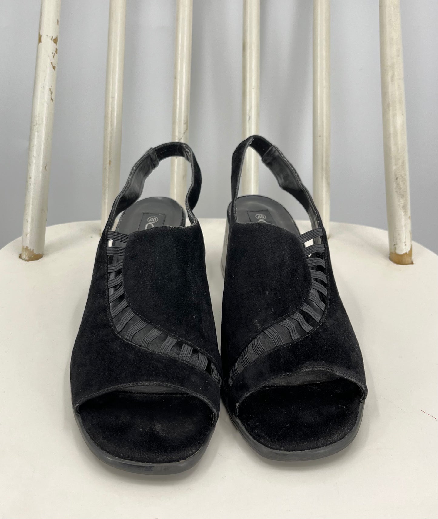 O´Bella, mustat korolliset sandaalit, kokoarvio 40-40,5