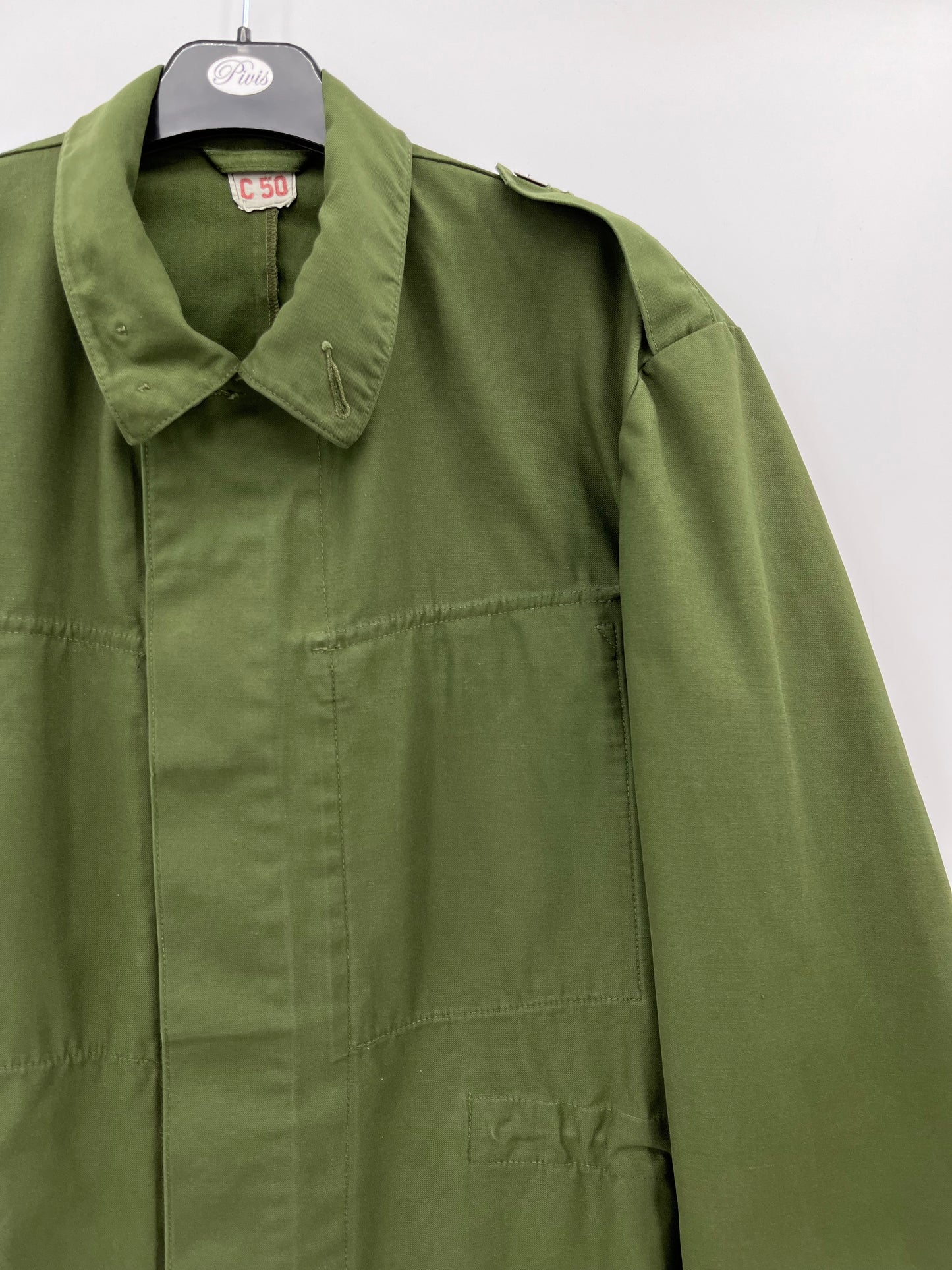 Metsänvihreä miesten takki, 80-luku, koko M-L