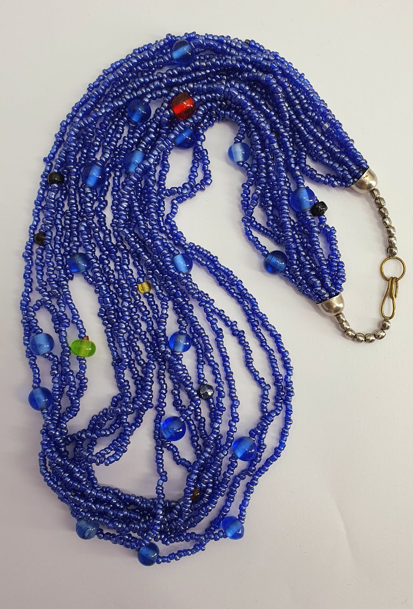Blue pearl necklace, length 55cm