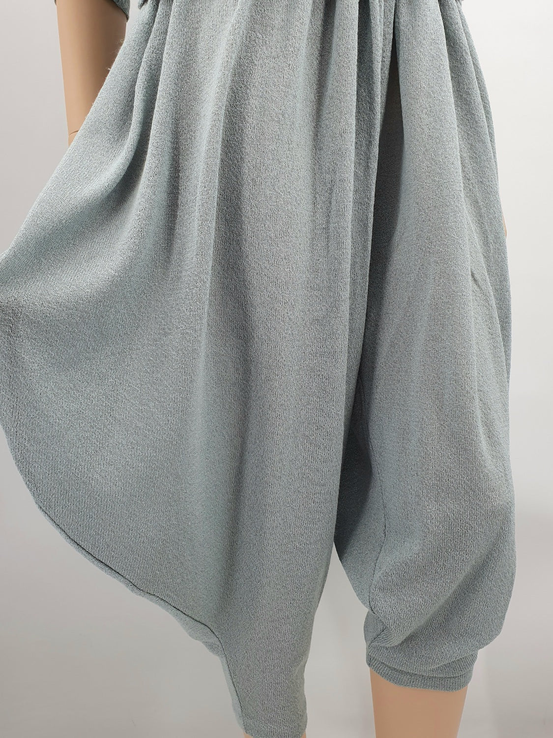 Petriikka, grey-green knitted outfit from the 80s, size 36-38