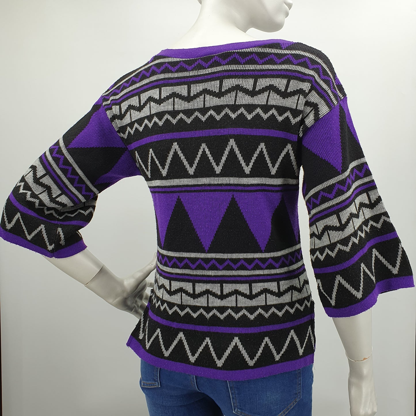 Skylar, 70s-80s sweater with half-length sleeves, size 34-36