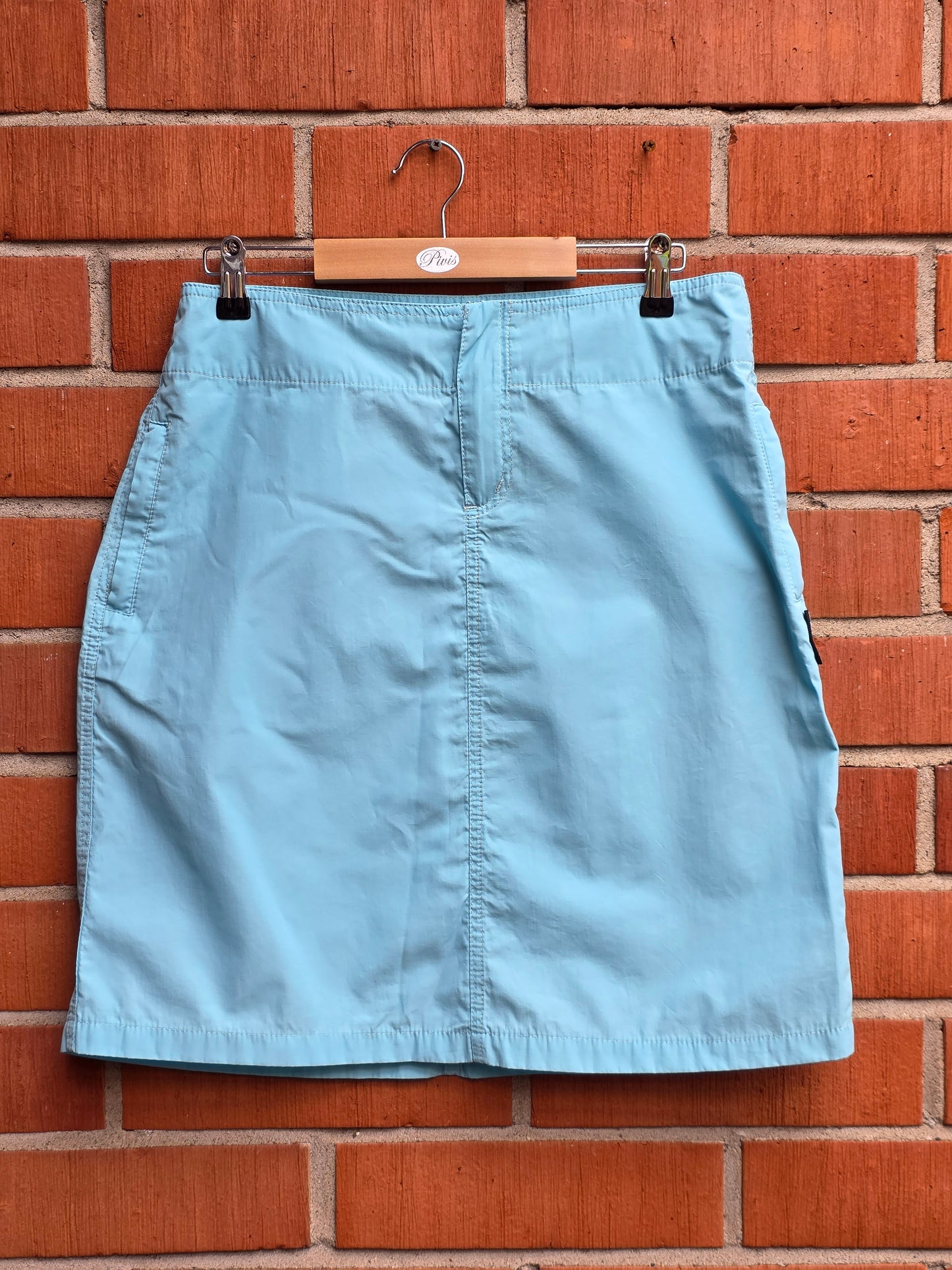 US MicMac, light blue short skirt from the 90s-2000s, waist 80cm, size 38-40