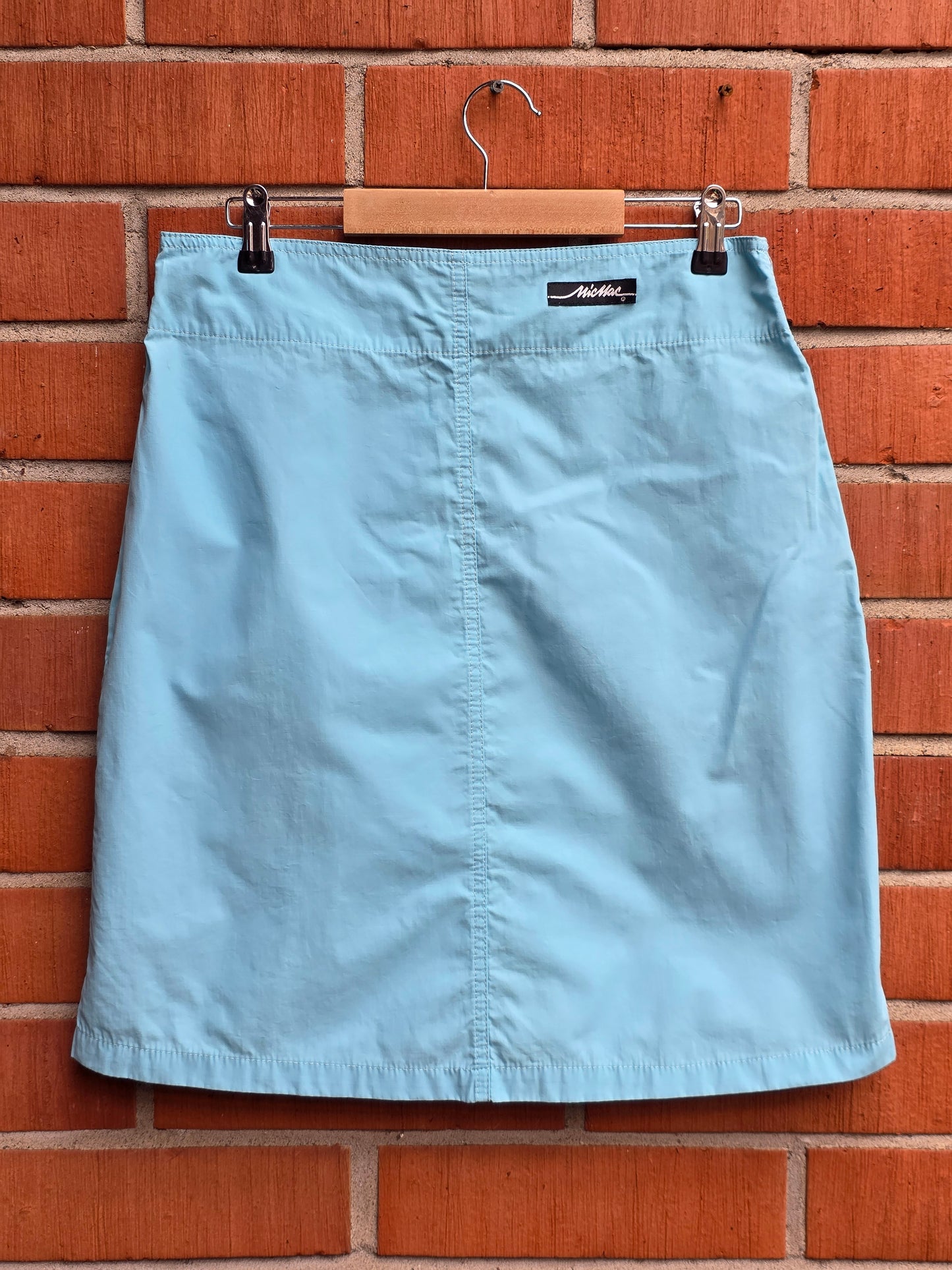 US MicMac, light blue short skirt from the 90s-2000s, waist 80cm, size 38-40