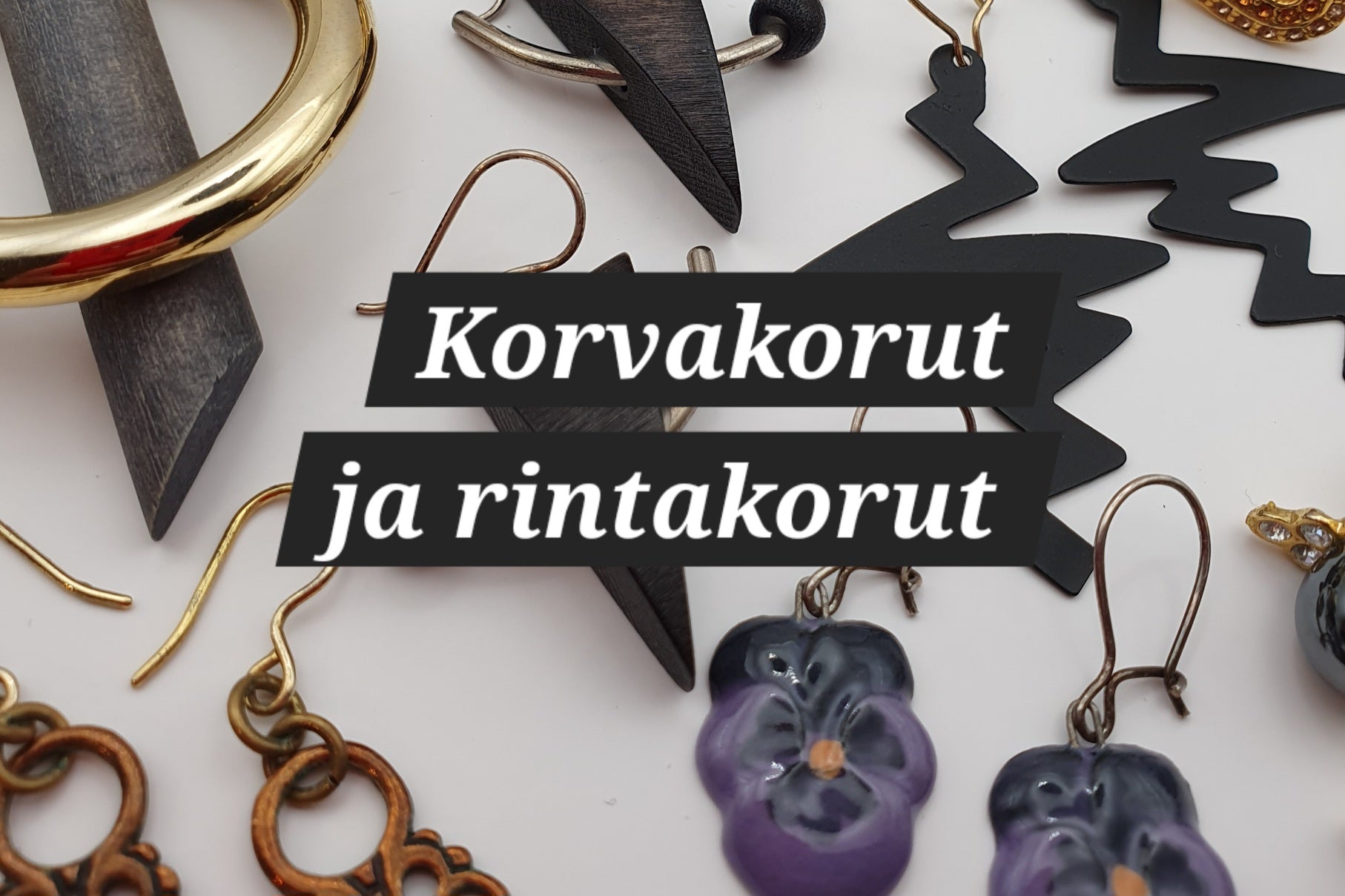 Vintage korvakorut ja rintakorut