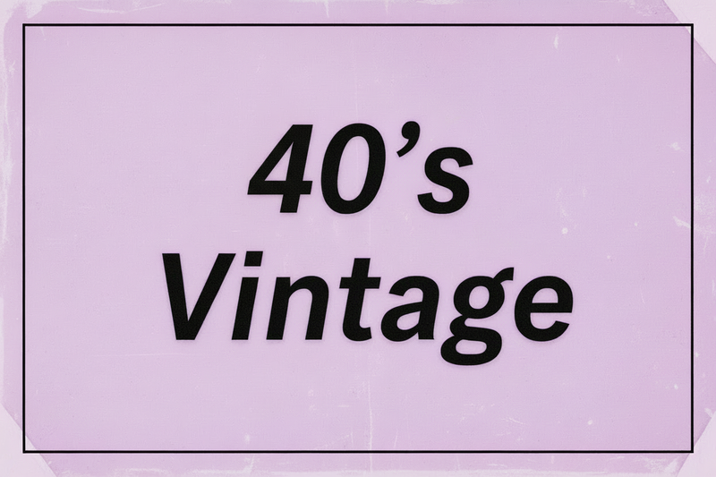 40-luvun vintage vaatteet – 1940-luvun muoti kokoelma, Pivis Vintage Shop