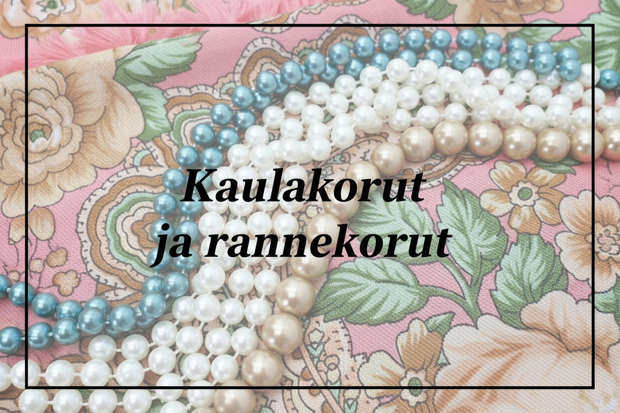 Vintage kaulakorut ja rannekorut – retro helmet ja korut kokoelma, Pivis Vintage Shop