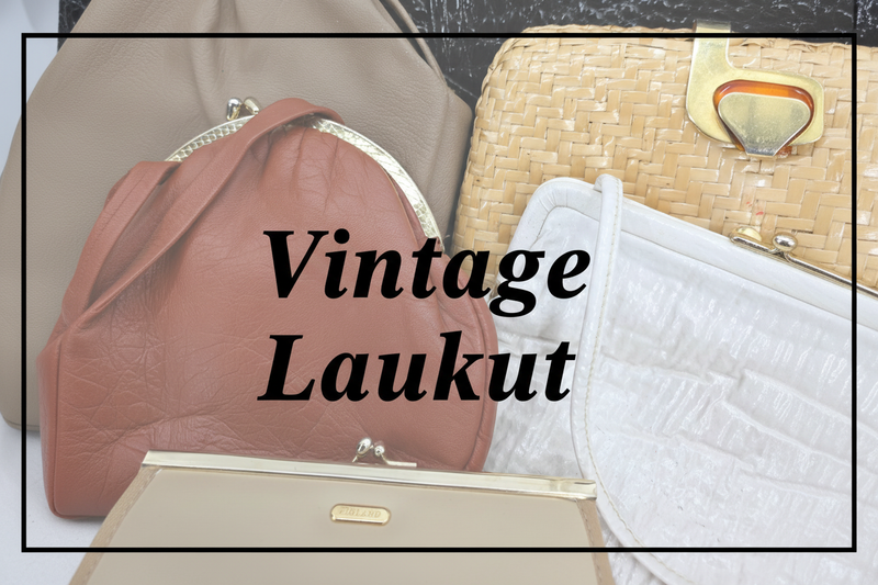 Vintage laukut – käsilaukut, olkalaukut ja retrolaukut kokoelma, Pivis Vintage Shop