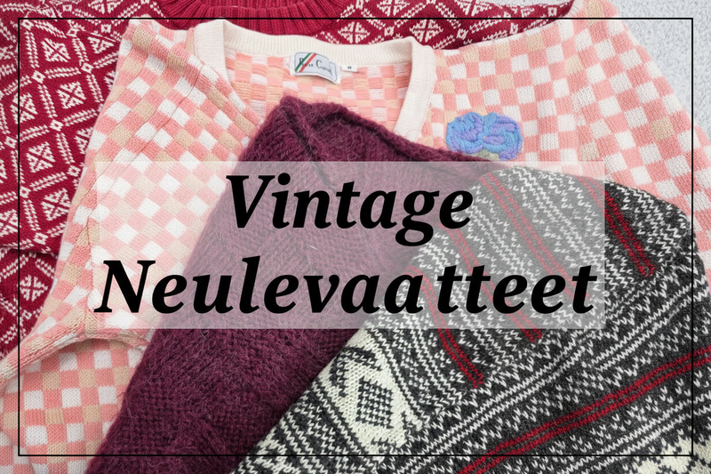 Neulevaatteet - kokoelma, Naisten vintageneuleet, Pivis Vintage Shop