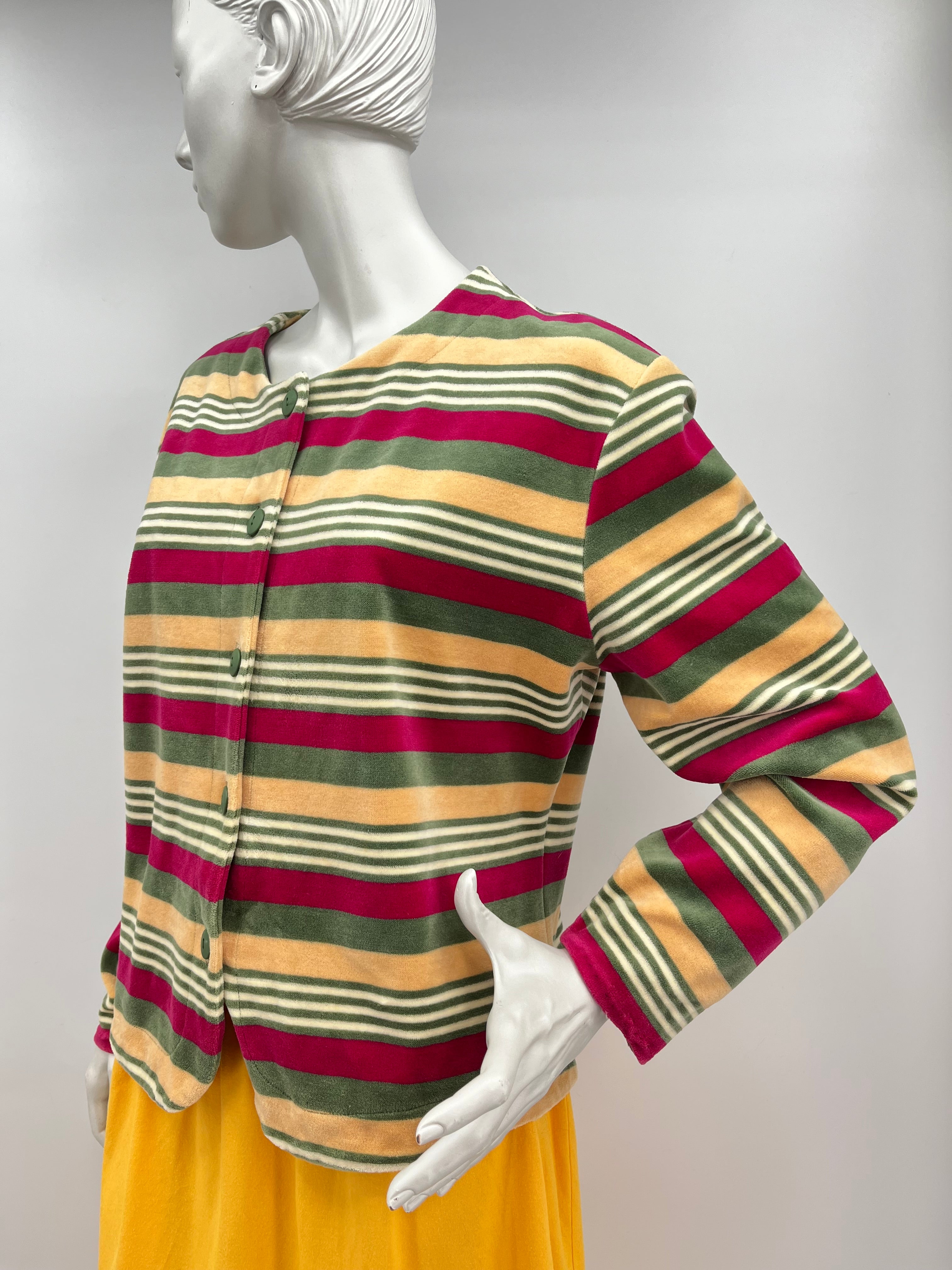 Pause-Cafe, striped shirt jacket, 90s, size 42