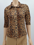 Women's leopard print shirt, 2000s, size 34/36