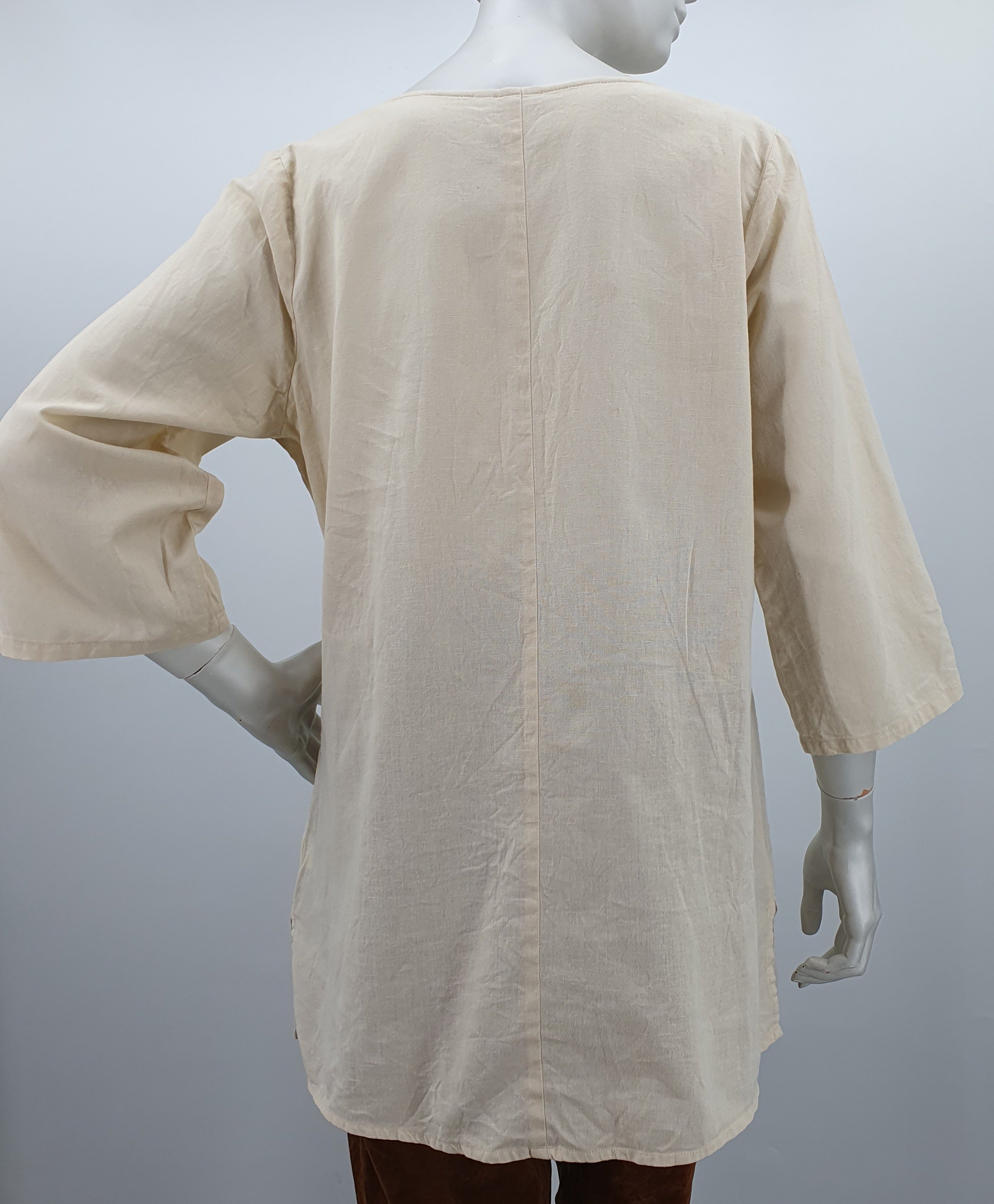 Cellbes, light beige cotton linen shirt, size 38-40