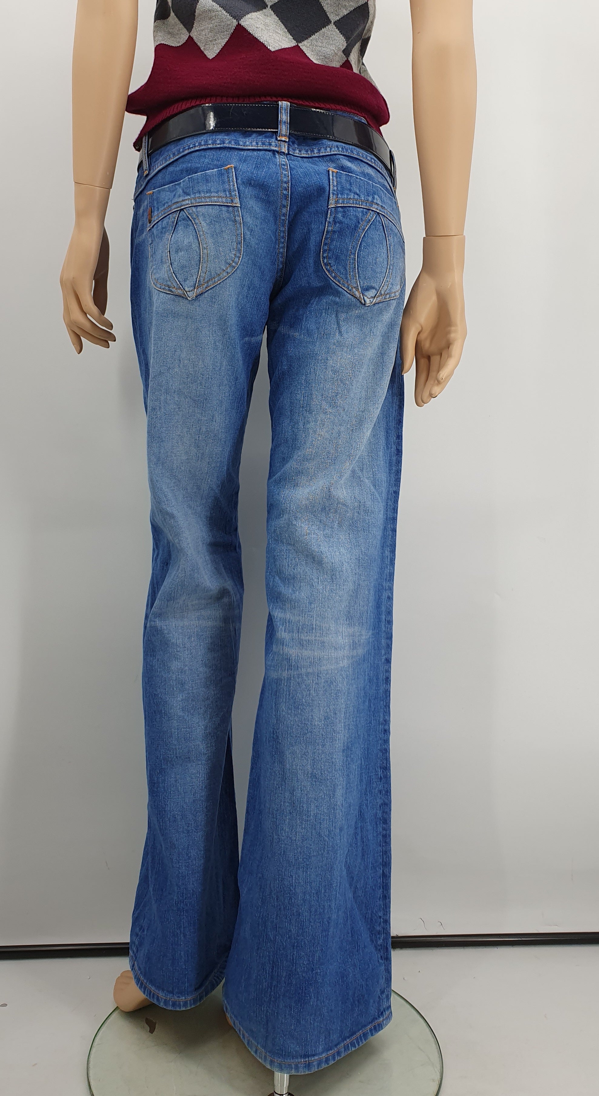 Pepe Jeans, matalavyötäröiset Y2K flare-farkut, vyötärö 92cm, koko 40-42