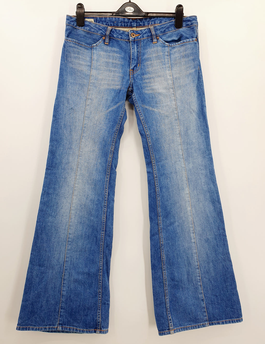 Pepe Jeans, matalavyötäröiset Y2K flare-farkut, vyötärö 92cm, koko 40-42