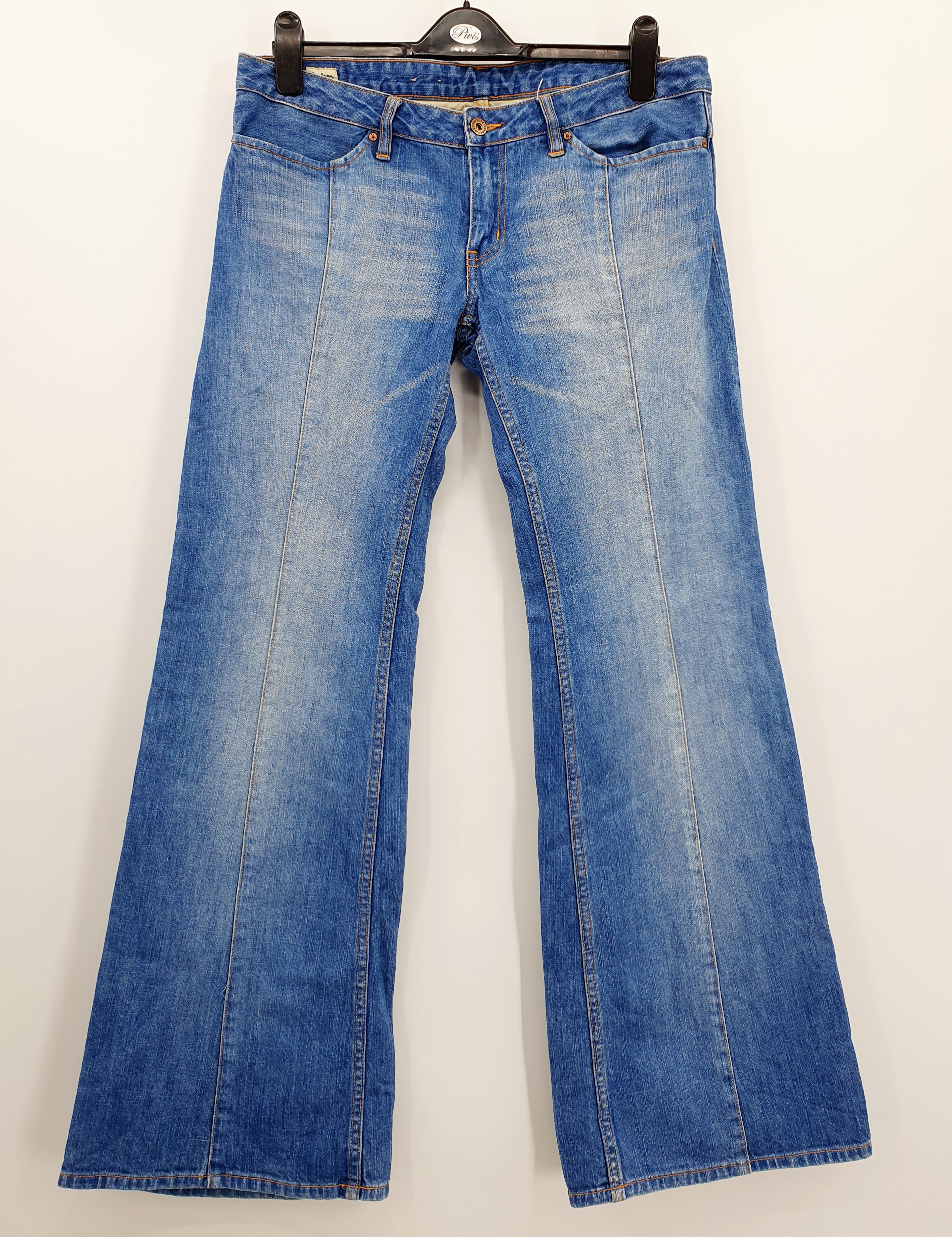 Pepe Jeans, matalavyötäröiset Y2K flare-farkut, vyötärö 92cm, koko 40-42