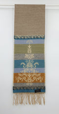 Pitkänmallinen vintagehuivi ornamenttikuviolla koko 25x140cm