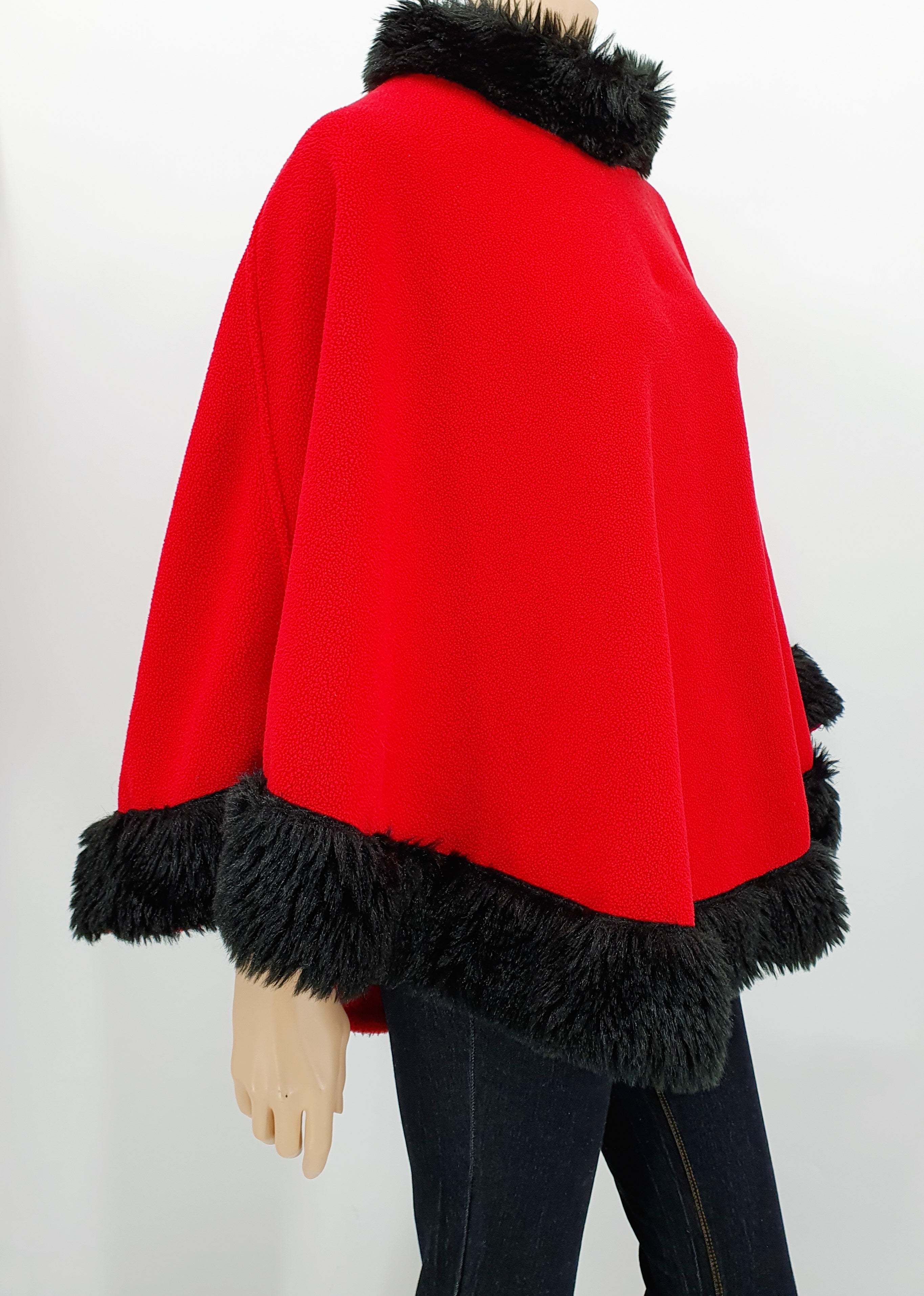 Punamusta viitta 80-90-luvulta, onesize