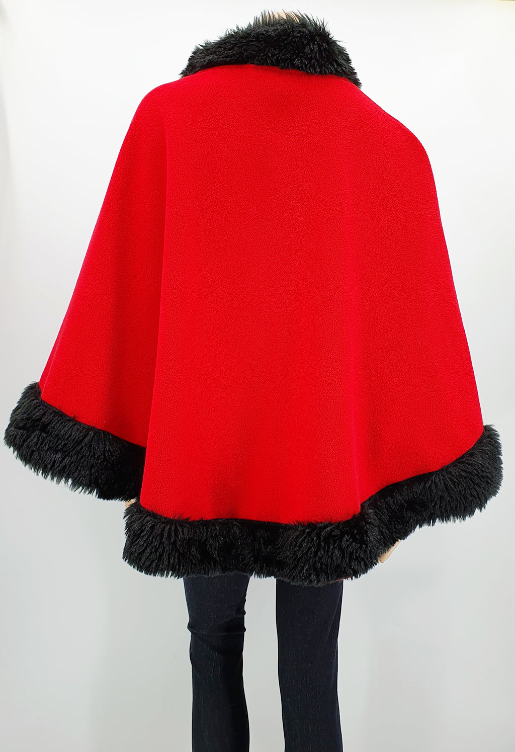 Punamusta viitta 80-90-luvulta, onesize