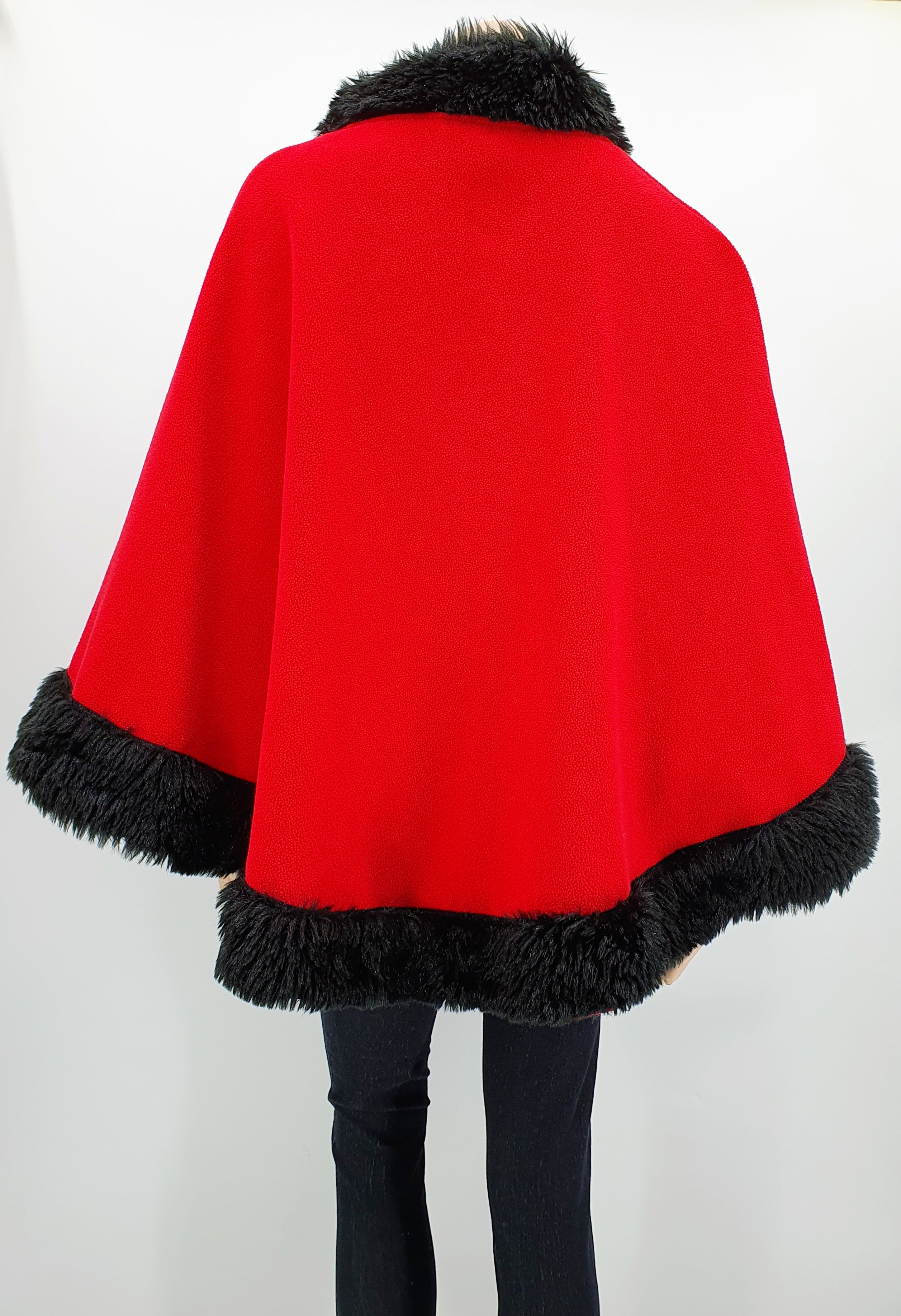 Punamusta viitta 80-90-luvulta, onesize