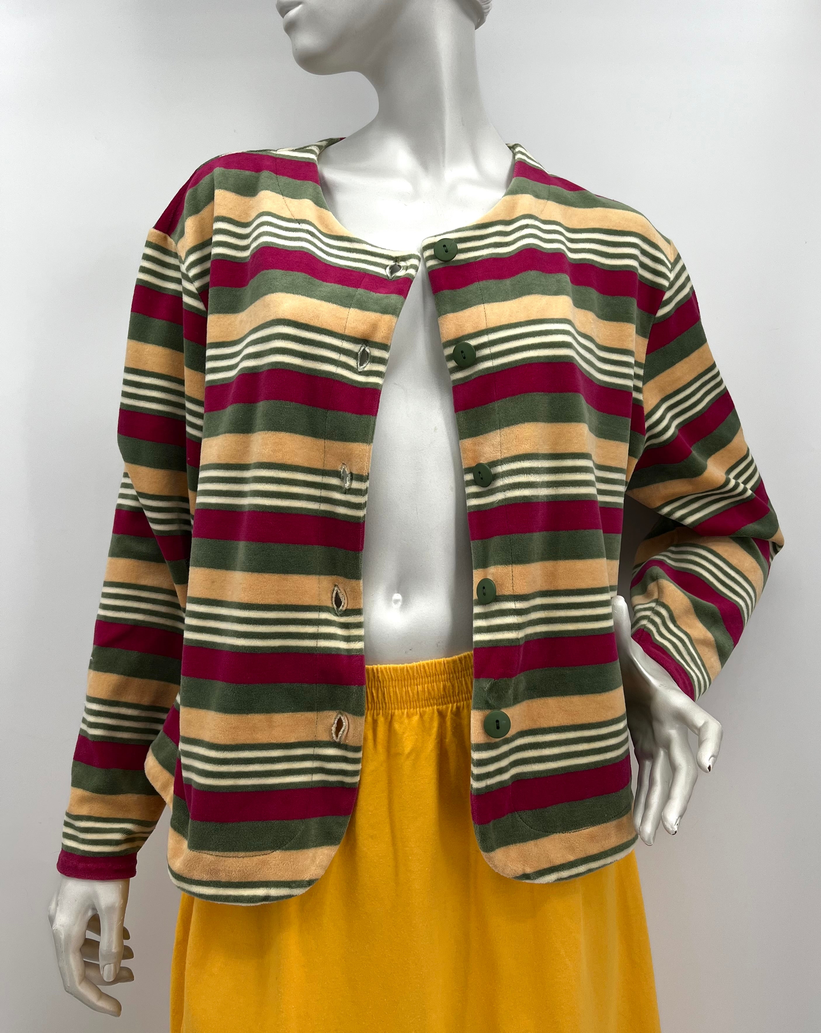 Pause-Cafe, striped shirt jacket, 90s, size 42