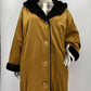 Marimekko, kultaisen värinen hupullinen takki, 90-luku, koko 44-46