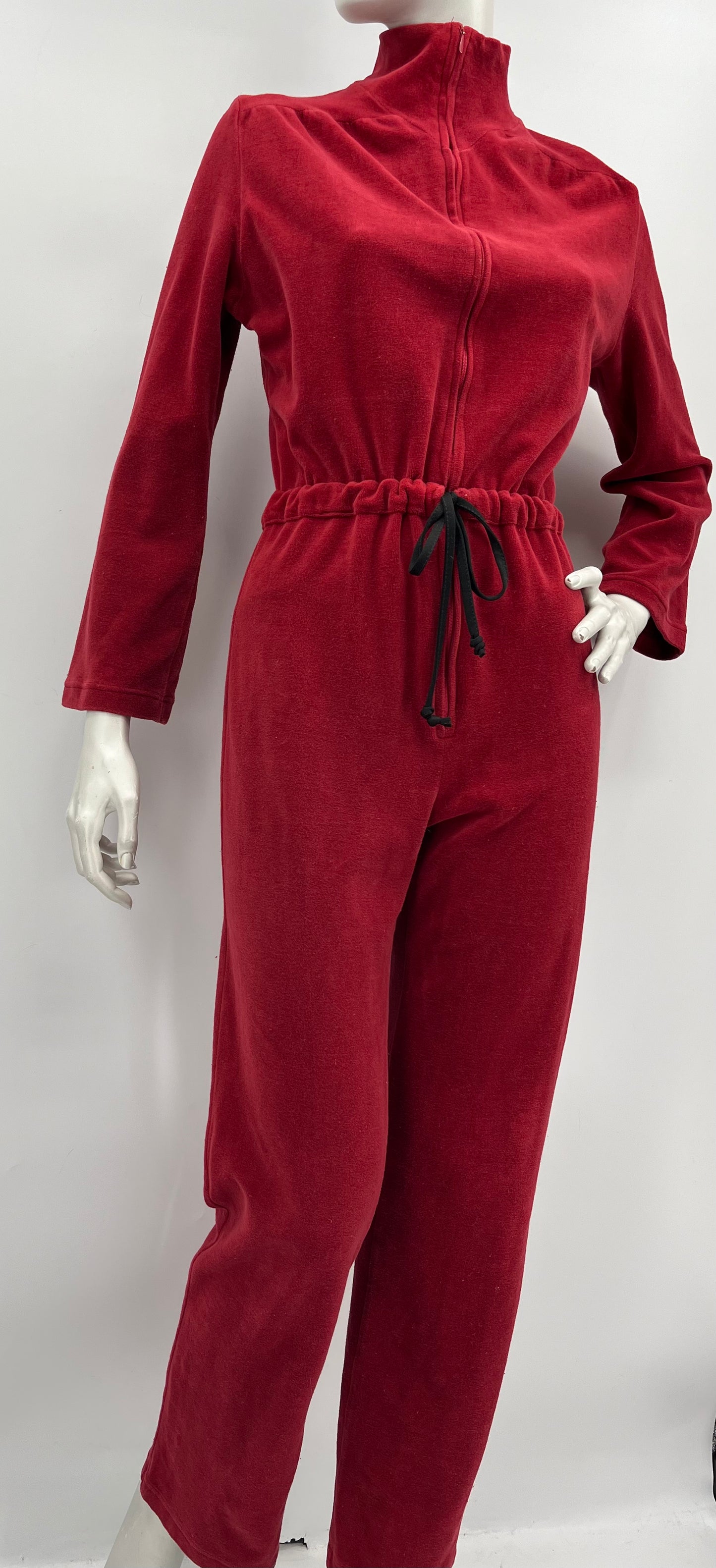 Finn Fashion, punainen samettihaalari, 70-luku, koko 36-38