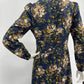 Kotitekoinen kukkakuvioinen mekko, 90-luku, koko 36