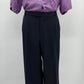 Lammerman, tummansiniset miesten housut, 80-90-luku, vyöt.ymp. 108cm
