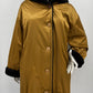 Marimekko, kultaisen värinen hupullinen takki, 90-luku, koko 44-46