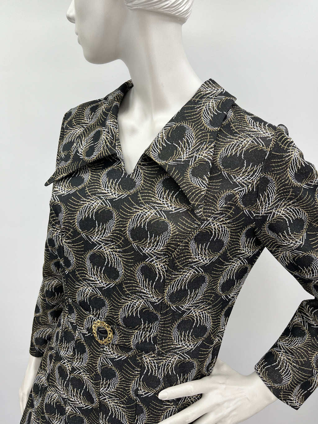 Soilituote, black glittering party dress, 70s, size 38-40