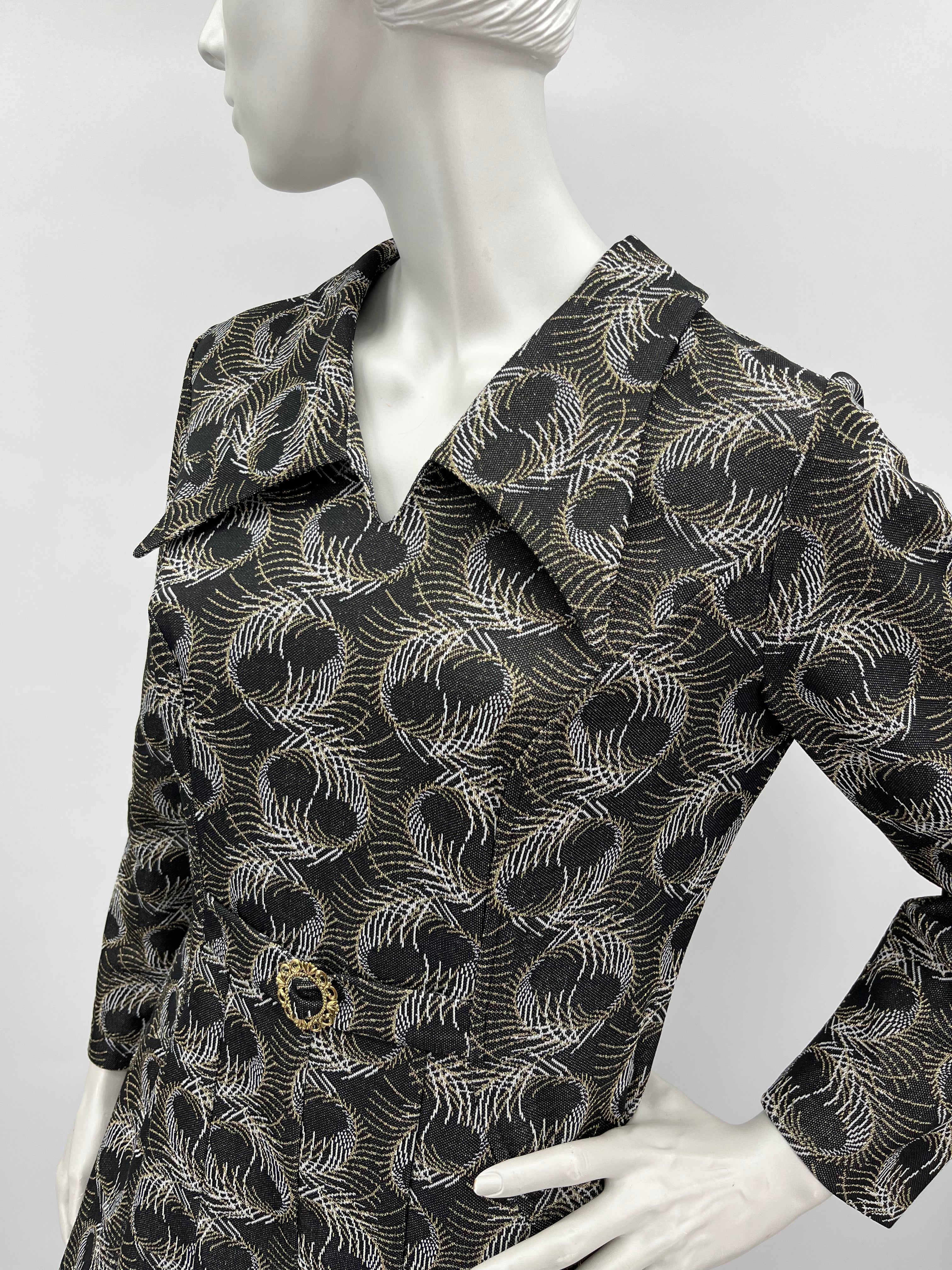 Soilituote, black glittering party dress, 70s, size 38-40