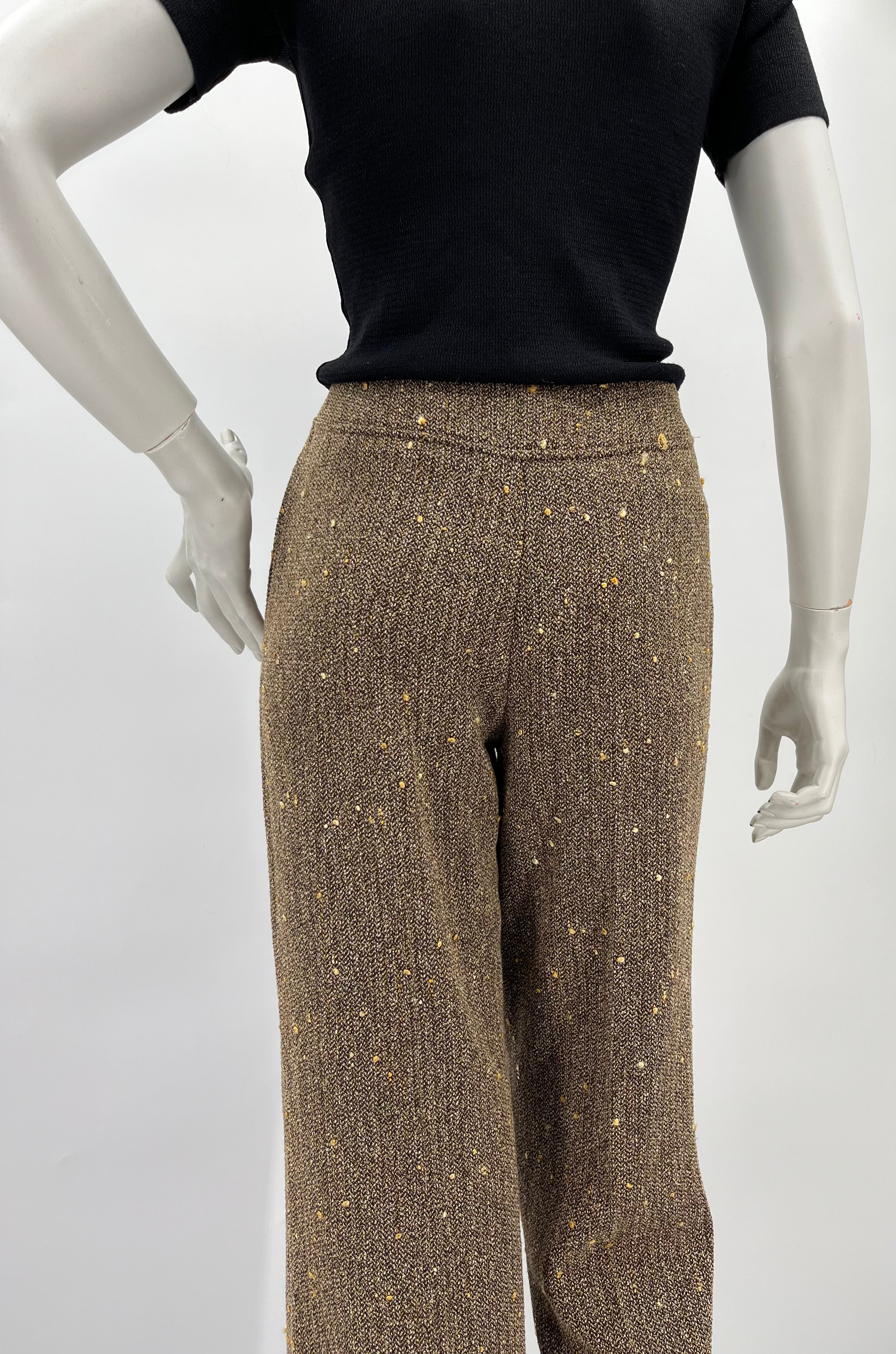 Voglia, brown wool blend trousers, 90s-2000s, waist 76cm, estimated size 36/38