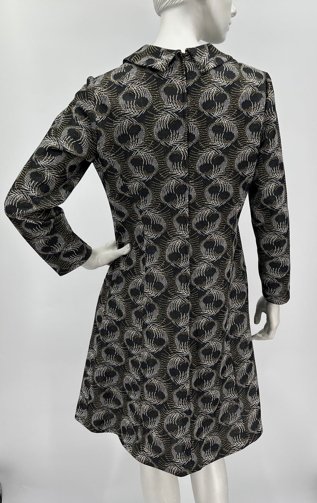 Soilituote, black glittering party dress, 70s, size 38-40
