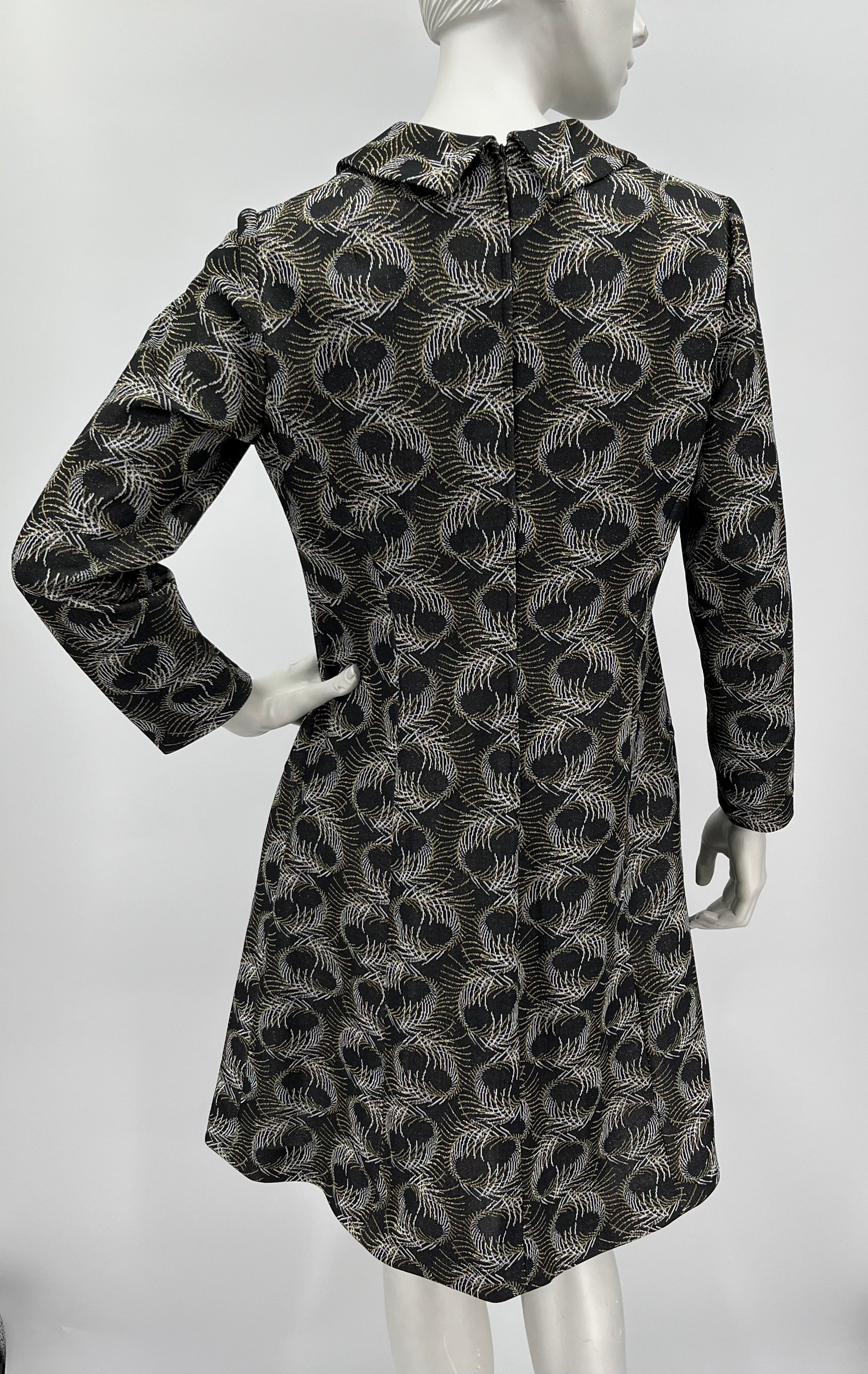 Soilituote, black glittering party dress, 70s, size 38-40