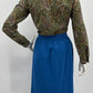 Marimekko, petroolinsininen trikoohame, 90-luku, vyöt.ymp. 80-100cm, koko 40-42