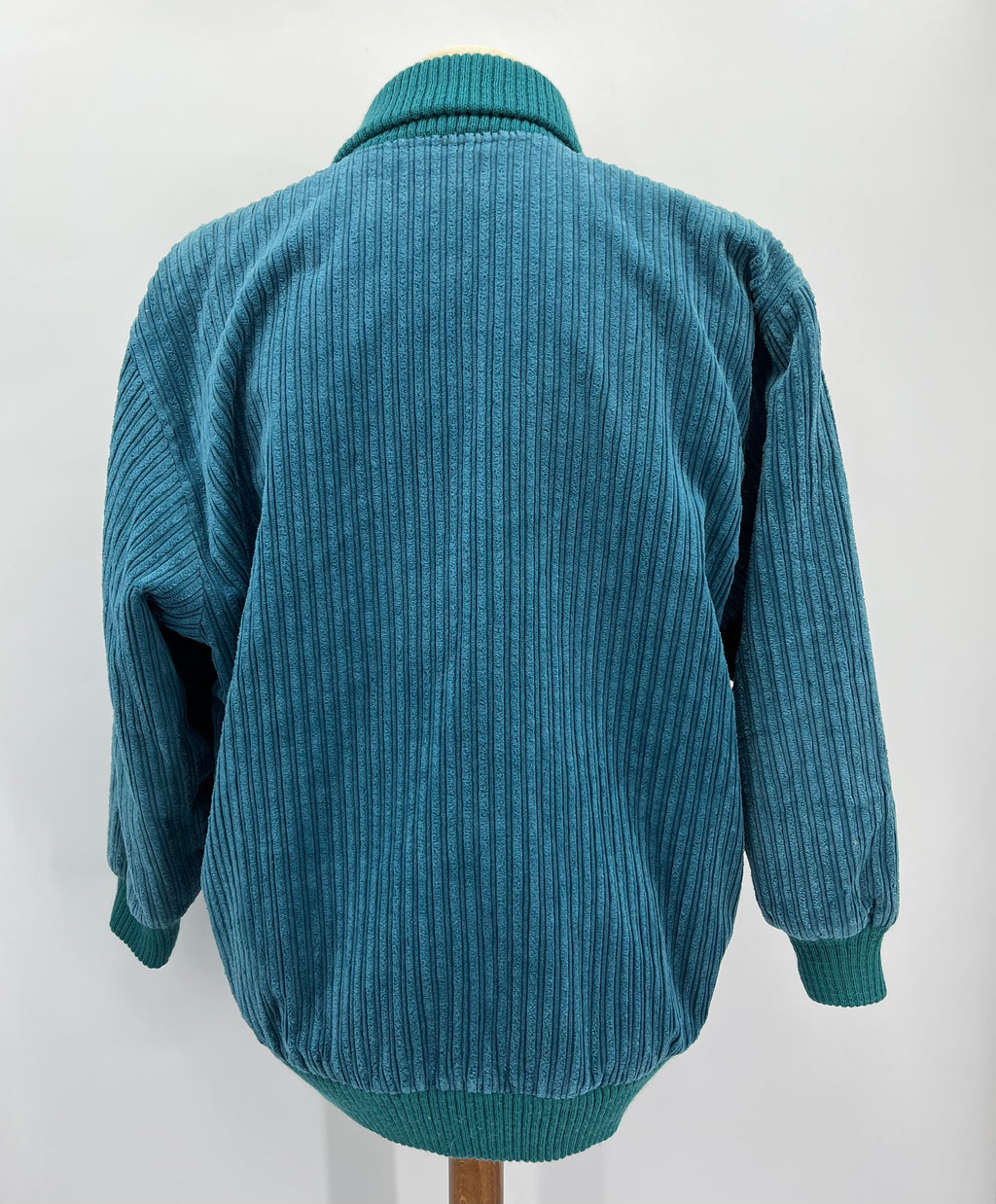 Master-Coat, turkoosi vakosamettitakki, 90-luku, koko 46