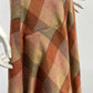 Miranella, ruudullinen villasekoitehame, 70-luku, vyöt.ymp. 80cm, kokoarvio 40