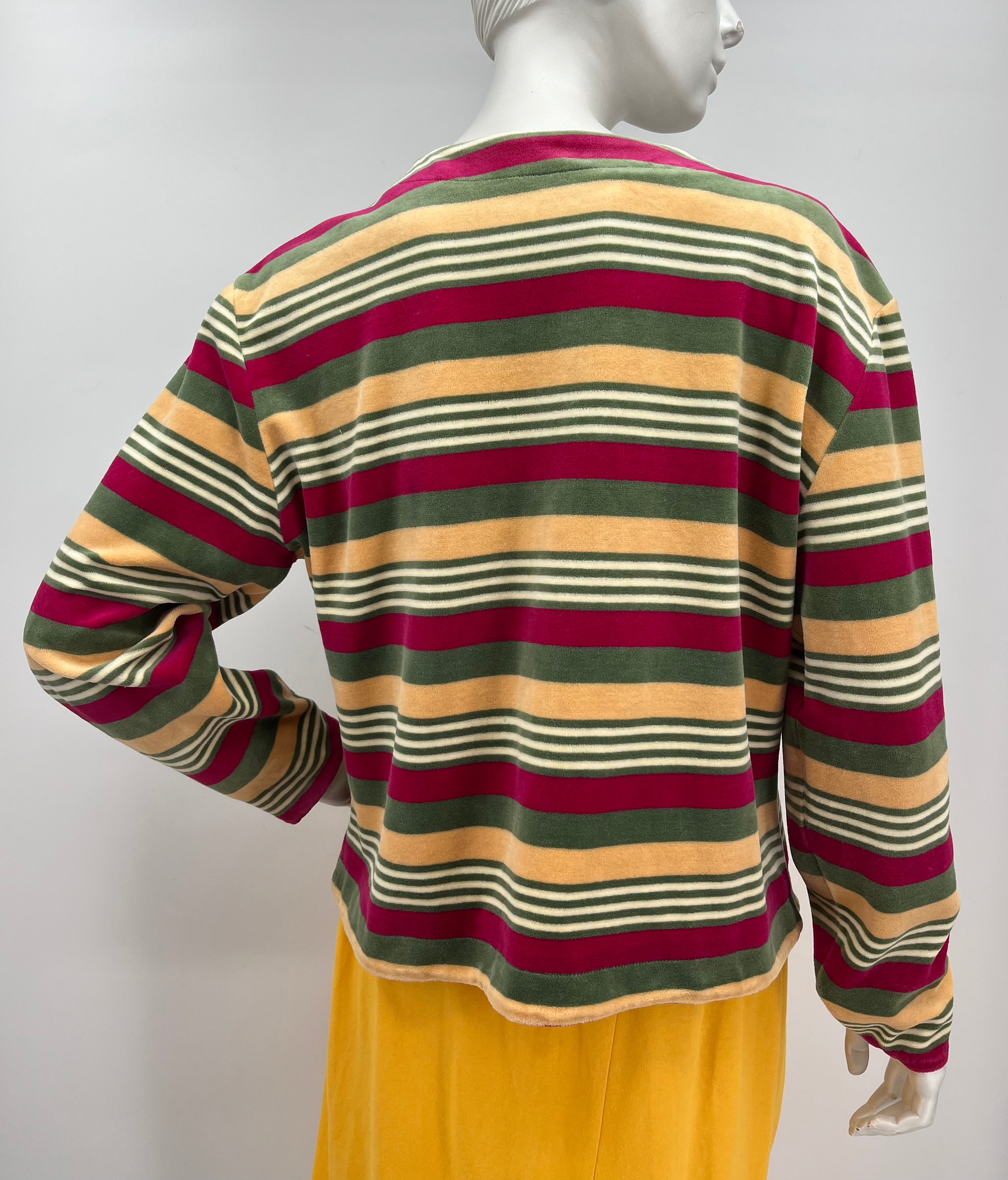 Pause-Cafe, striped shirt jacket, 90s, size 42