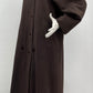 Scandinavian Look, tummanruskea villakangastakki, 90-luku, koko 38