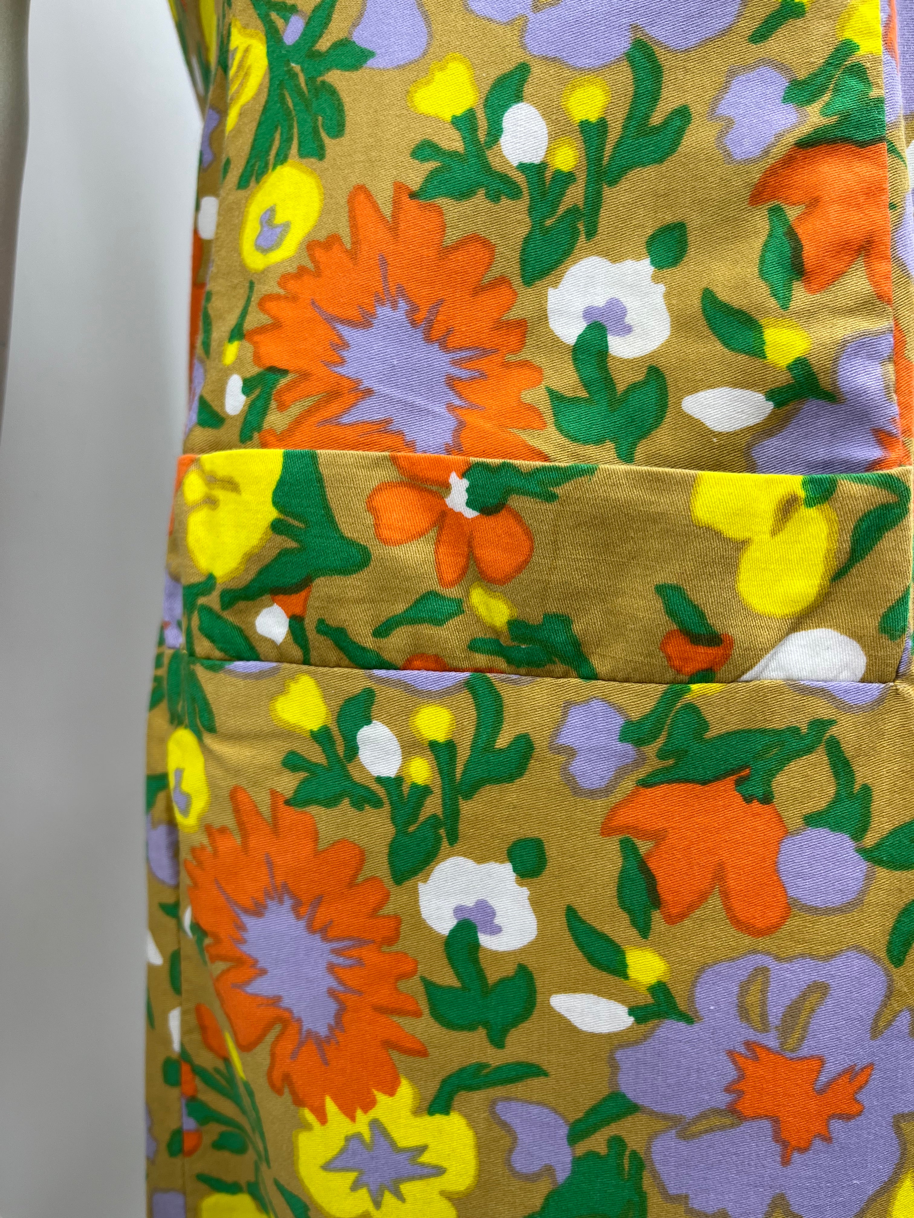 Nilvira De Luxe, colorful floral dress from the 50s, size 38