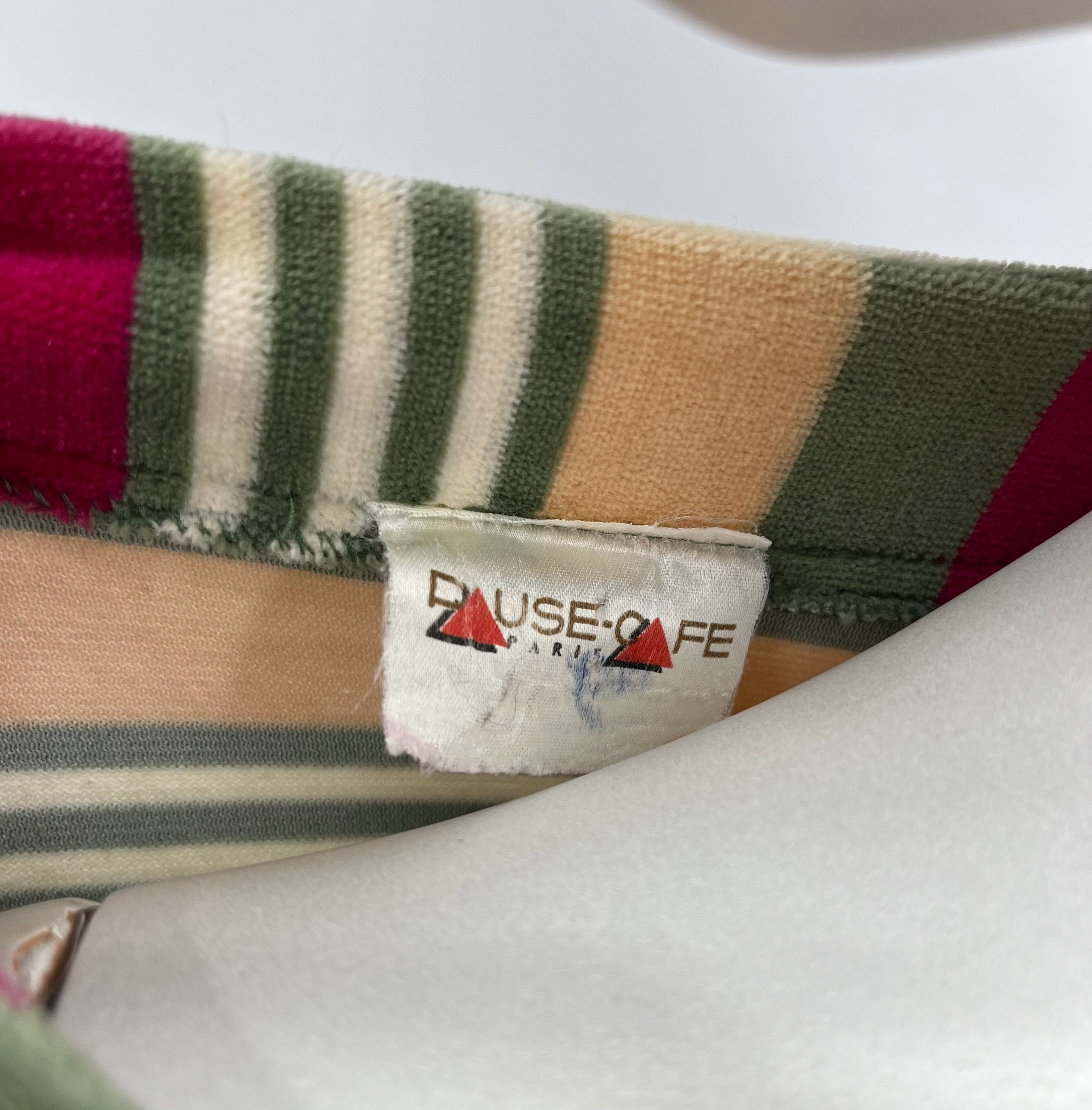 Pause-Cafe, striped shirt jacket, 90s, size 42
