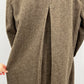 Oratop, vaaleanruskea miesten villakangastakki, 70-luku, koko XL