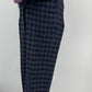 Ruutukuvioiset miesten housut, 80-90-luku, vyöt.ymp. 82cm