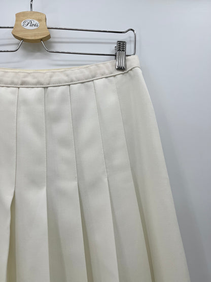 Westerlind, off-white pleated skirt, 80s, waist 72cm, estimated size 36