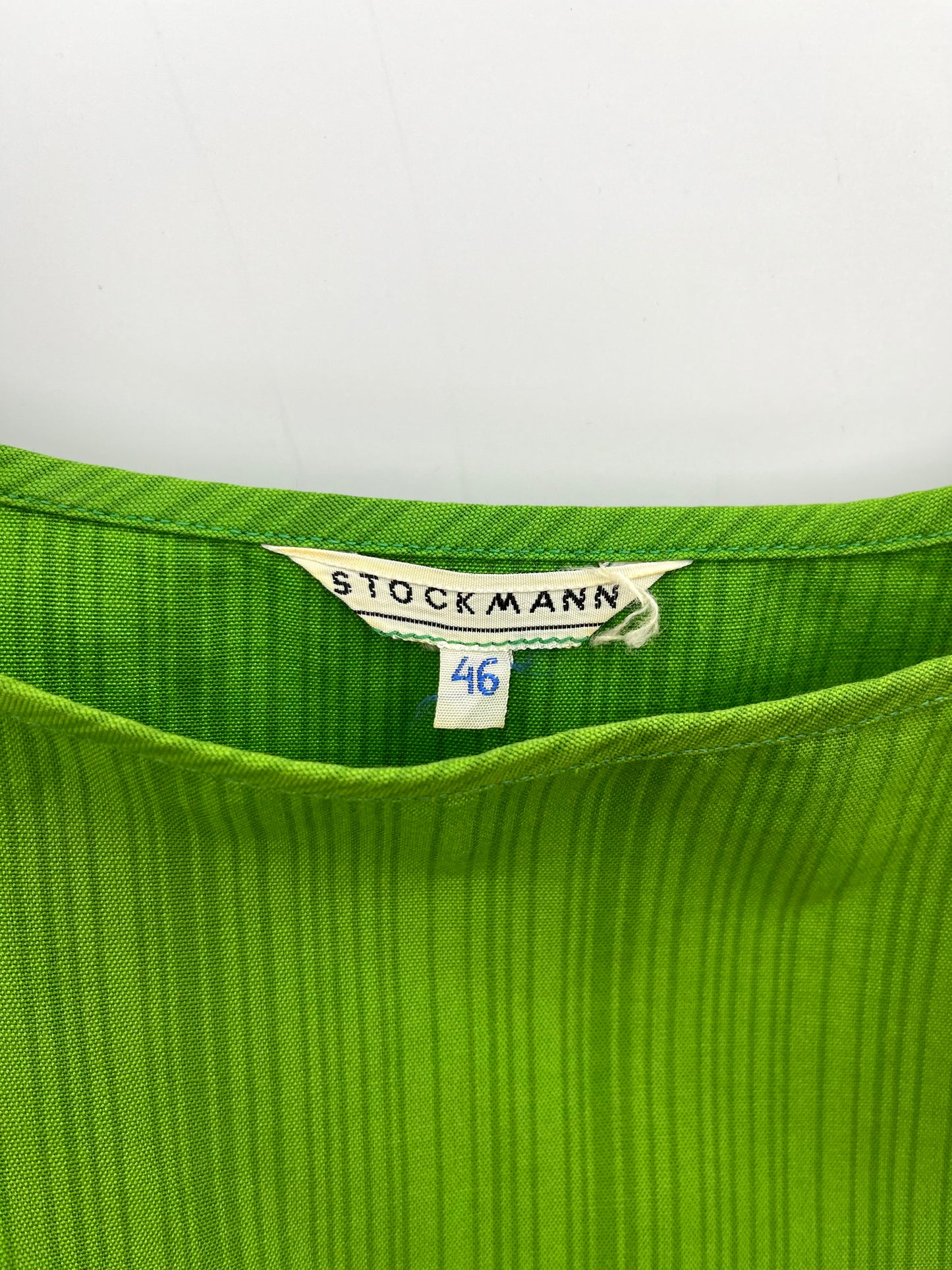 Stockmann, vihreä lyhyt puuvillatoppi, 60-luku, koko n.40