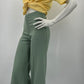 Luhta, vaaleanvihreät leveälahkeiset housut, 70-luku, vyöt.ymp. 64cm, koko 34