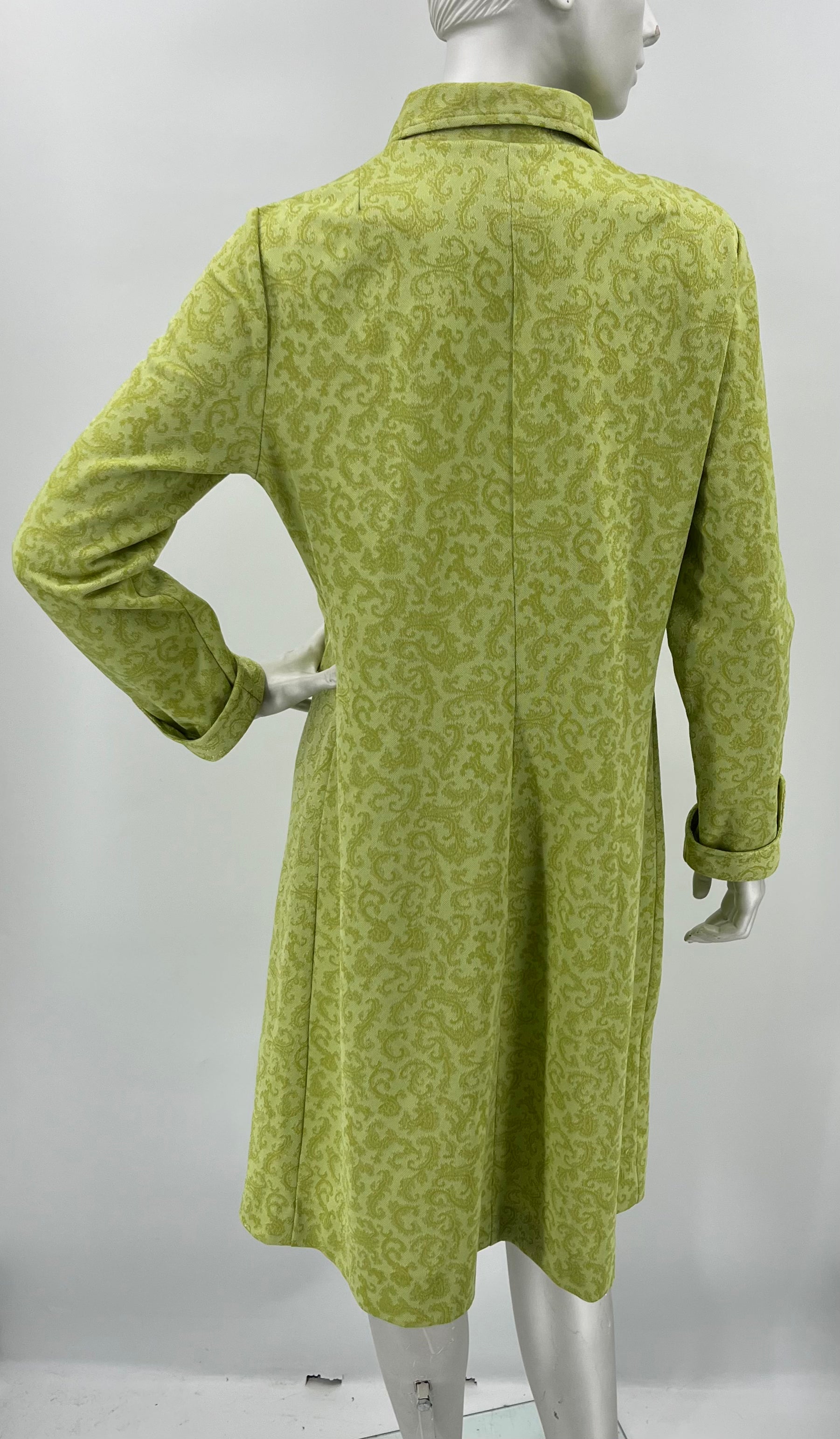 Lime green dress from the 70s, size 38-40
