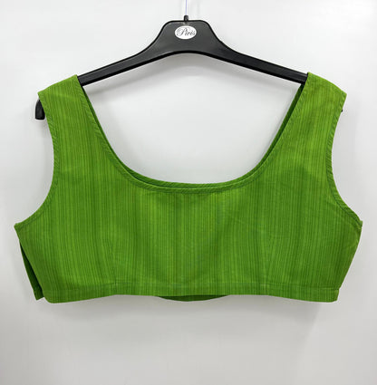 Stockmann, green short cotton top, 60s, size approx. 40