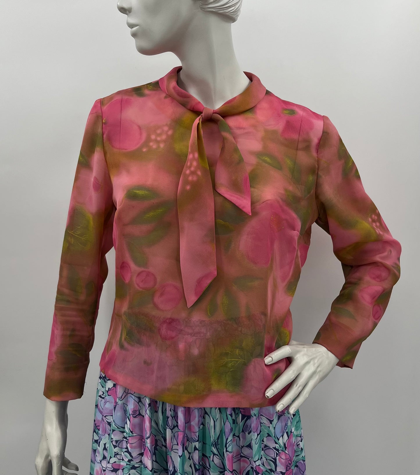 Siirna-Pukine, vaaleanpunainen paita, 60-luku, koko 38-40