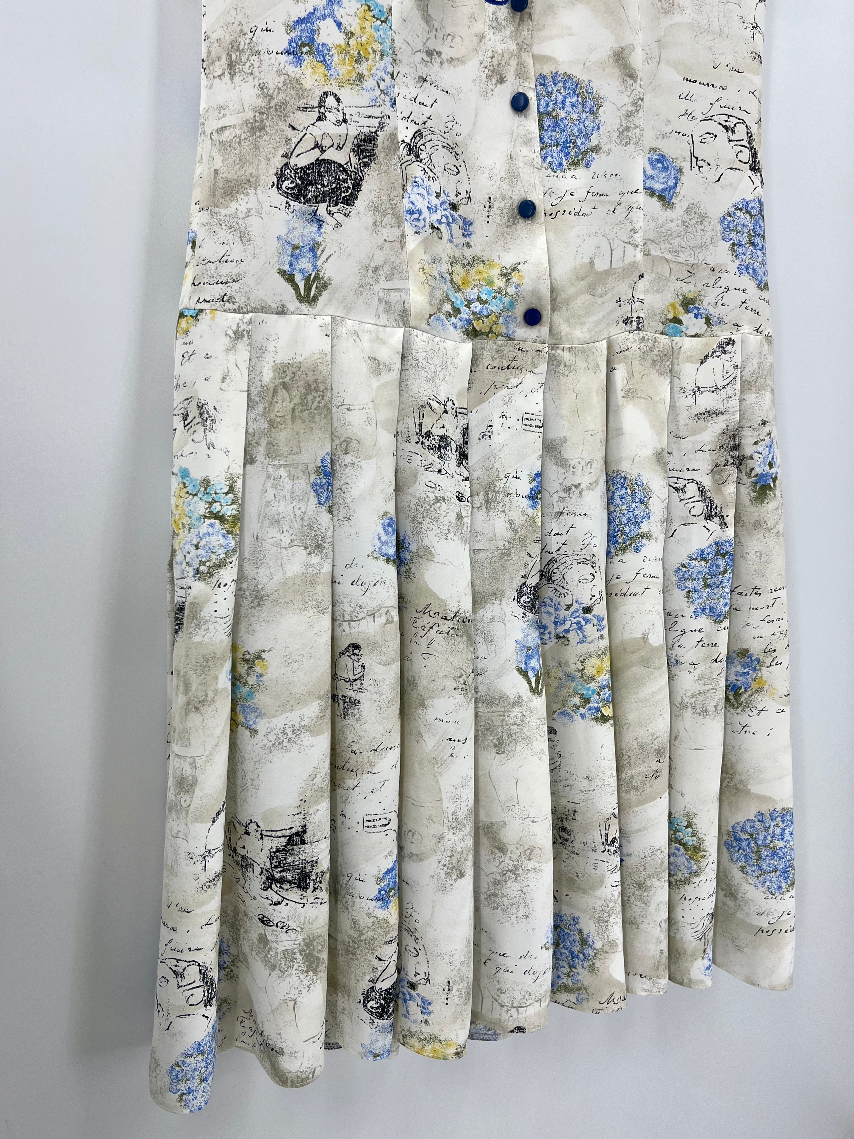 Santarelli, light-colored viscose dress, 90s, size 38(40)